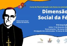 CNBB E PARCEIROS OFERECEM PÓS GRADUAÇÃO LATO SENSU SOBRE “DIMENSÃO SOCIAL DA FÉ”